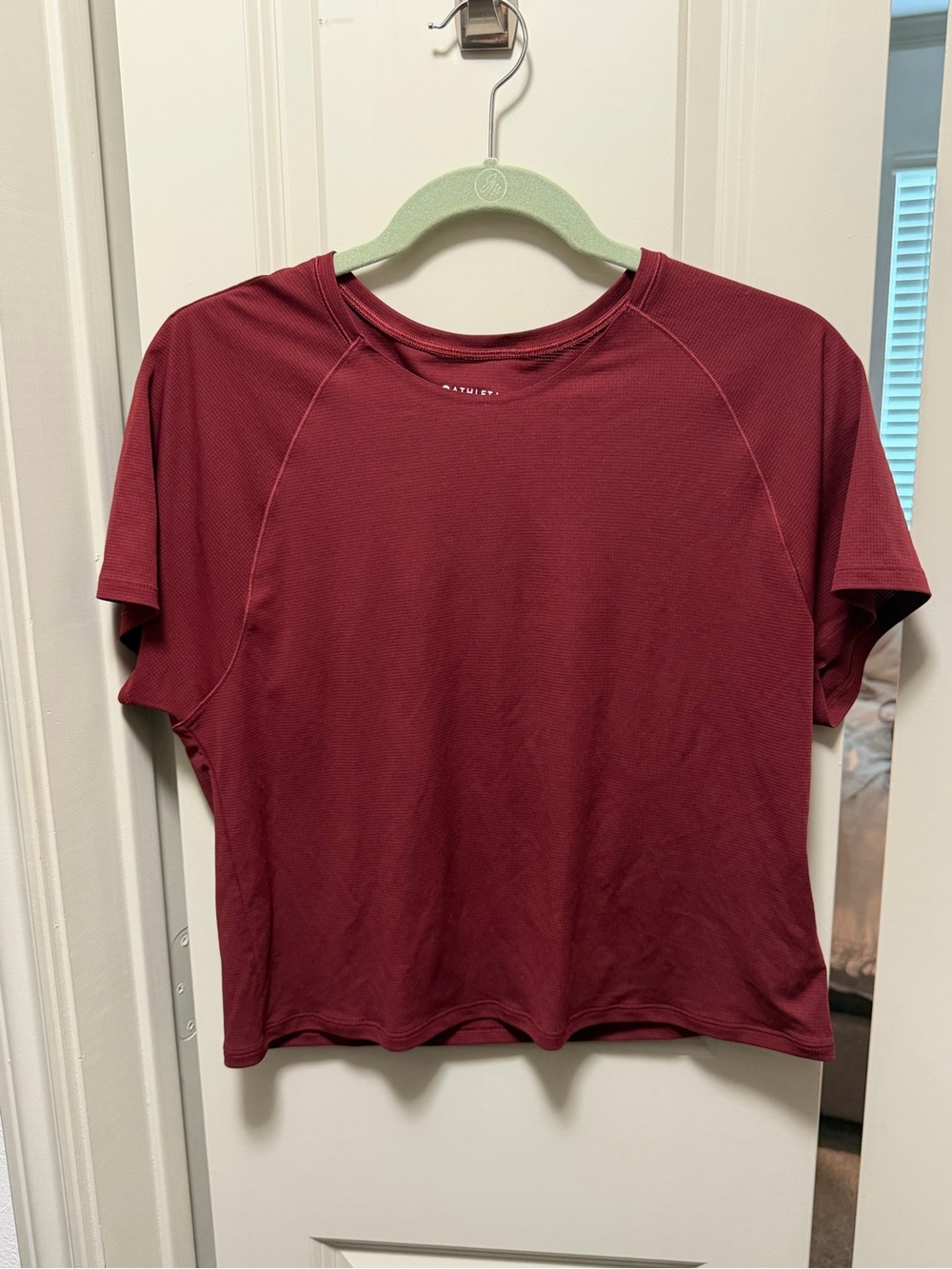 Athleta Maroon Crewneck Tee